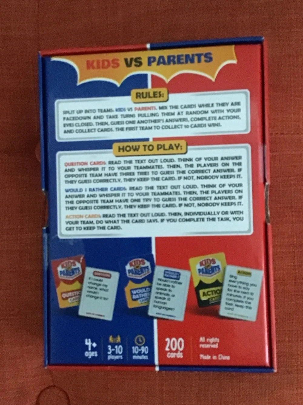 Family Board Game - Blue & Red Box